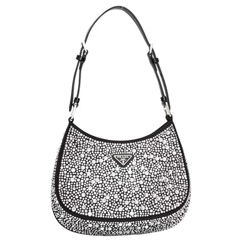 pink rhinestone prada bag|Prada black rhinestone bag.